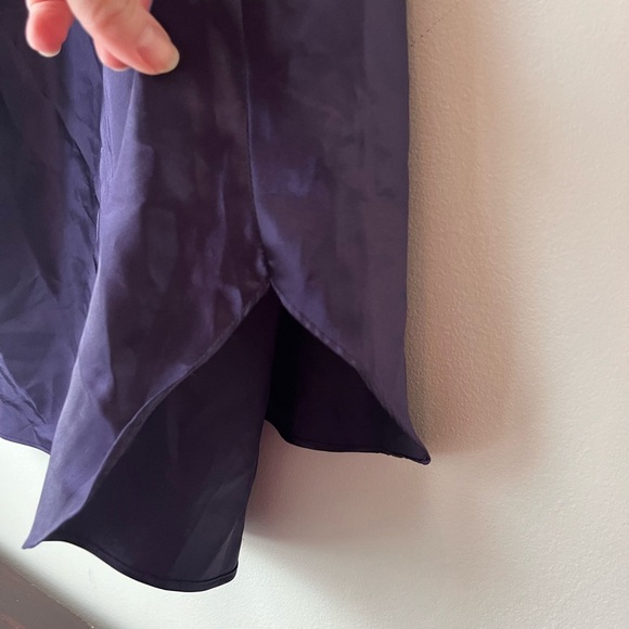 Vintage Sentiments Purple Satin Slip Dress women’s size large Lace Trim Y2K - Picture 8 of 10